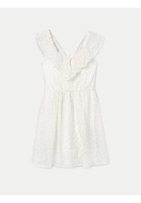 Mayoral Sukienka letnia 6960 Biały Regular Fit. Kolor: biały. Materiał: bawełna. Sezon: lato