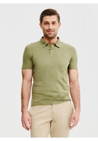 Pako Lorente - PAKO LORENTE – Zielone bawełniane polo. Typ kołnierza: polo. Kolor: zielony, niebieski. Materiał: bawełna