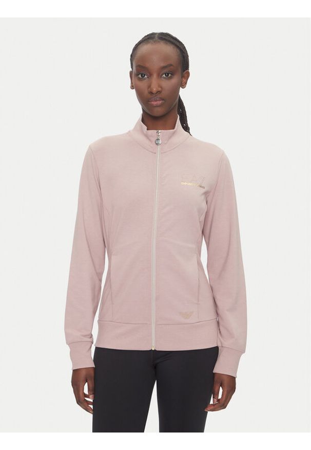 EA7 Emporio Armani Bluza 8NTM43 TJ9RZ U4079 Różowy Regular Fit. Kolor: różowy. Materiał: syntetyk