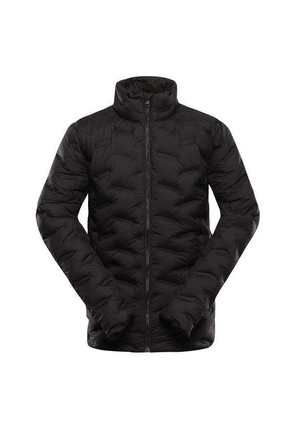 ALPINE PRO - Kurtka męska ocieplana miejska Alpine Pro Tagor. Kolor: czarny. Materiał: puch. Sezon: zima, jesień. Sport: turystyka piesza