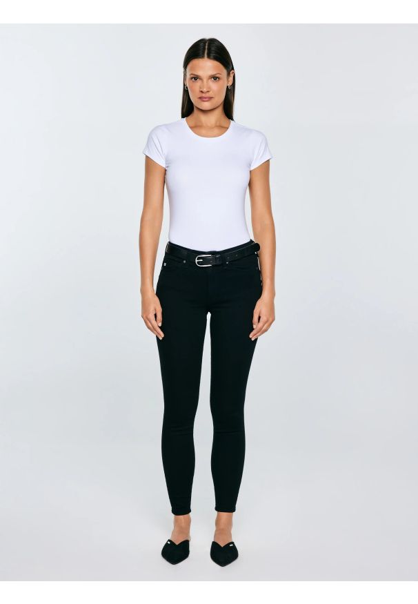 Big-Star - Jeansy damskie push up z wysokim stanem czarne Melinda High Waist 915. Stan: podwyższony. Kolor: czarny. Styl: sportowy, rockowy