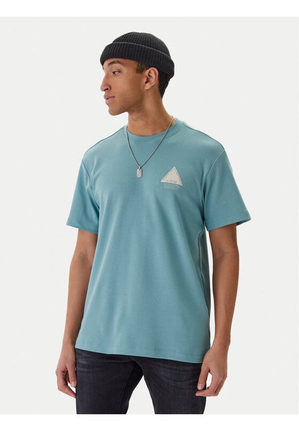 G-Star RAW - G-Star Raw T-Shirt D28593-C812 Niebieski Regular Fit. Kolor: niebieski. Materiał: bawełna
