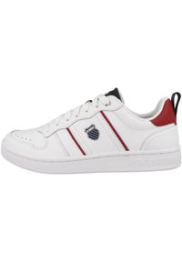 Buty do chodzenia męskie K-Swiss Lozan Match. Zapięcie: sznurówki. Kolor: biały. Materiał: tkanina, skóra, materiał, syntetyk. Szerokość cholewki: normalna. Sport: turystyka piesza