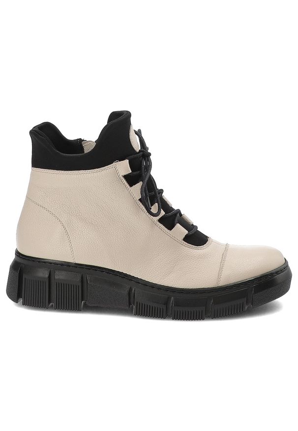 Beżowe Botki Armodo Stylowe Obuwie Damskie. Okazja: na co dzień. Kolor: beżowy. Sezon: zima, jesień. Styl: elegancki