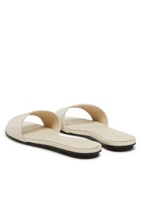 Calvin Klein Klapki Flat Slide Jacq HW0HW02388 Écru. Kolor: kremowy. Materiał: materiał #6