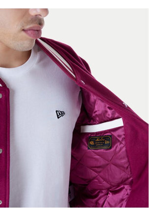 New Era Kurtka bomber Yankees MLB Floral 60596333 Bordowy Regular Fit. Kolor: czerwony. Materiał: wełna