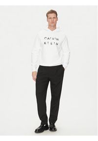 Calvin Klein Bluza Enlarged Logo K10K114261 Biały Regular Fit. Kolor: biały. Materiał: bawełna #3