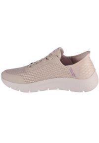skechers - Damskie GO WALK FLEX GRAND ENTRY Slip-On Taupe. Zapięcie: bez zapięcia. Kolor: beżowy. Materiał: materiał
