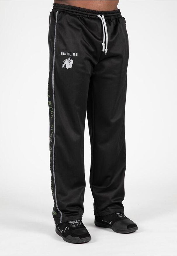 GORILLA WEAR - Functional Mesh Spodnie - Czarny/Zielony. Kolor: zielony, czarny, wielokolorowy. Materiał: mesh. Sport: fitness