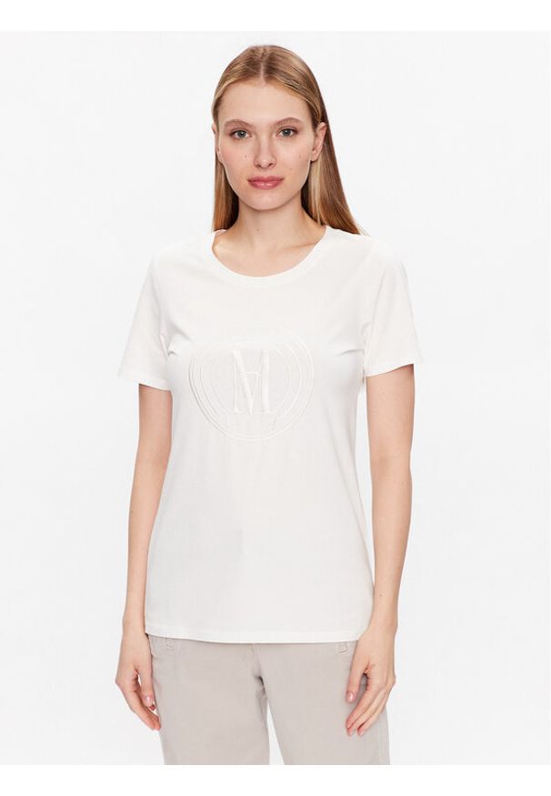 Marc Aurel T-Shirt 7410 7000 73574 Biały Regular Fit. Kolor: biały. Materiał: bawełna