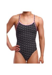 Strój do pływania menstruacyjny FUNKITA Summer Fish - Swim Secure Diamond Back. Kolor: czarny #1
