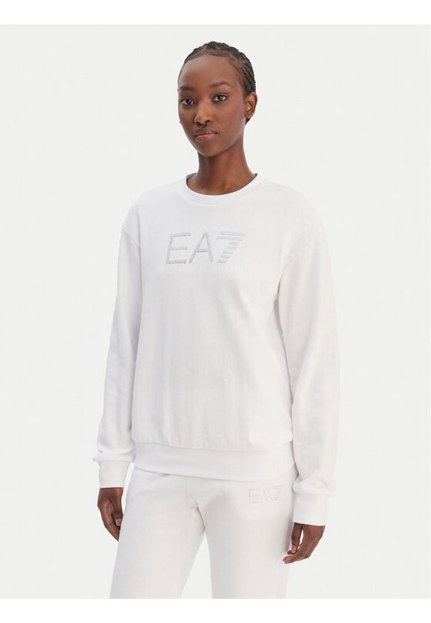 EA7 Emporio Armani Bluza 7W000953 AF15831 U0002 Biały Regular Fit. Kolor: biały. Materiał: bawełna