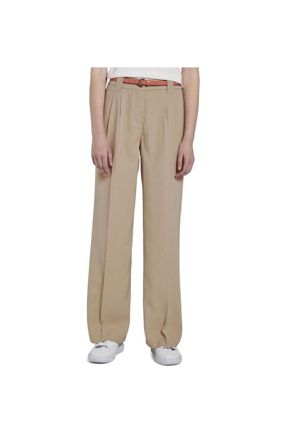 Spodnie turystyczne damskie Tom Tailor Lea. Kolor: beżowy. Materiał: poliester, wiskoza. Sezon: lato. Sport: turystyka piesza