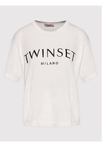 TwinSet - TWINSET T-Shirt 221TP3480 Biały Regular Fit. Kolor: biały. Materiał: bawełna