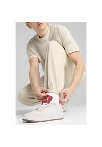 Puma - Spodnie dresowe unisex Essentials Elevated PUMA Alpine Snow White. Kolor: biały. Materiał: dresówka