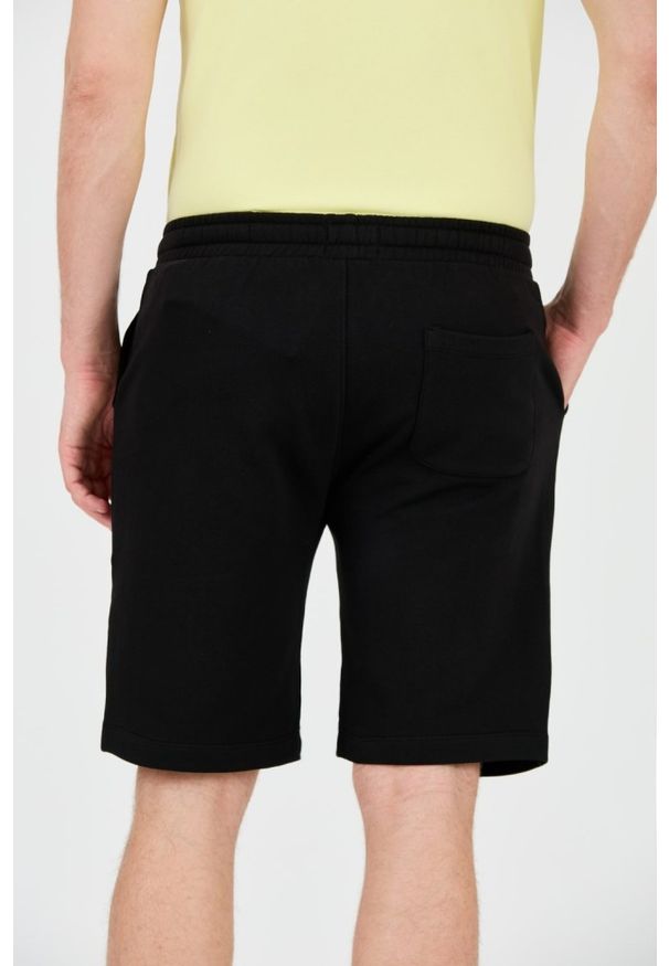 La Martina - LA MARTINA Czarne męskie spodenki, Rozmiar XL. Kolor: czarny. Materiał: bawełna