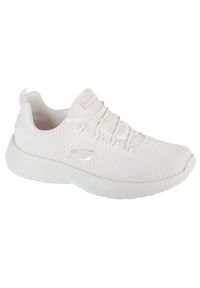 skechers - Buty treningowe damskie, Dynamight. Kolor: biały. Materiał: materiał, tkanina, syntetyk