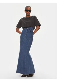 ROTATE Spódnica jeansowa 1119331826 Niebieski Slim Fit. Kolor: niebieski. Materiał: bawełna #5