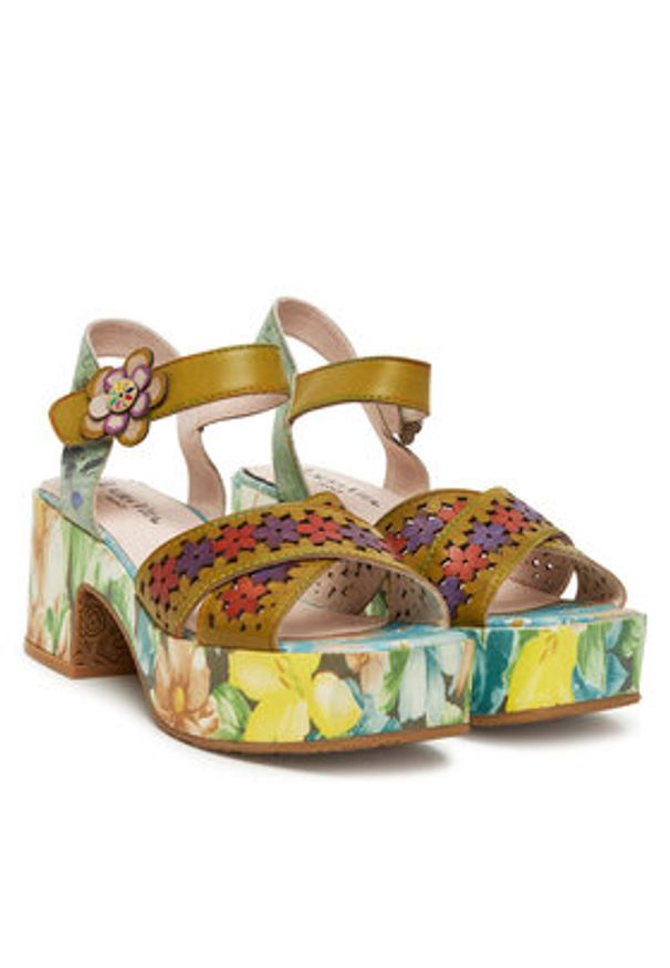 Laura Vita Sandały Paulao 09 Kolorowy. Materiał: skóra. Wzór: kolorowy