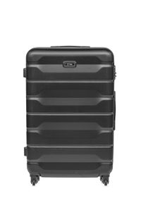 Ochnik - Komplet walizek na kółkach 19''/24''/28''. Kolor: czarny. Materiał: guma, poliester, materiał, kauczuk #6