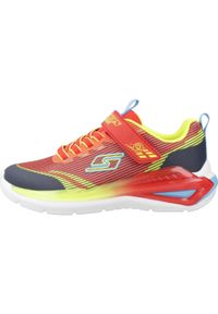 skechers - Kapcie SKECHERS LIGHTS TRINAMICS 2.0 Czerwony. Okazja: na co dzień. Kolor: czerwony. Materiał: materiał