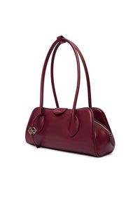 Calvin Klein Torebka Emblem Trio Shoulder Bag LV04F3369G Bordowy. Kolor: czerwony. Materiał: skórzane #5