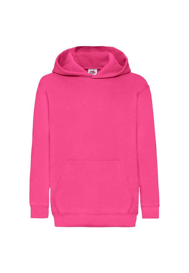 FRUIT OF THE LOOM - Bluza Z Kapturem Dla Dzieci. Typ kołnierza: kaptur. Kolor: różowy