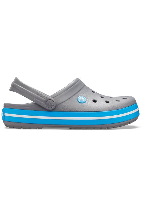 Chodaki Crocs Crocband. Kolor: szary, biały, niebieski, wielokolorowy. Materiał: materiał, syntetyk. Styl: sportowy