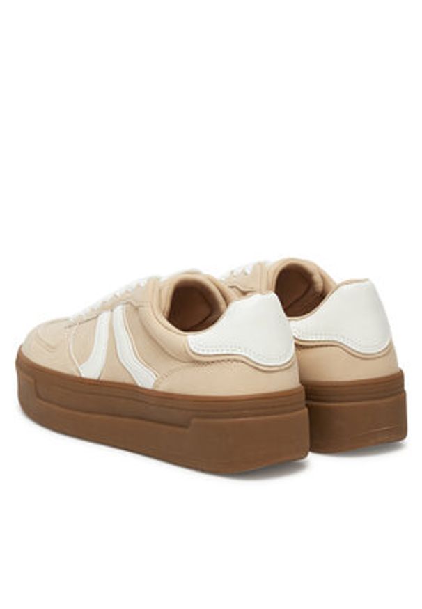 DeeZee Sneakersy AM2518 Beżowy. Kolor: beżowy. Materiał: skóra