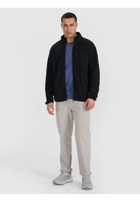 4f - 4F Polar regular ze stójką męski - czarny L. Typ kołnierza: kołnierzyk stójkowy. Kolor: czarny. Materiał: polar. Wzór: gładki. Sezon: zima. Sport: wspinaczka, turystyka piesza, snowboard, narciarstwo #2