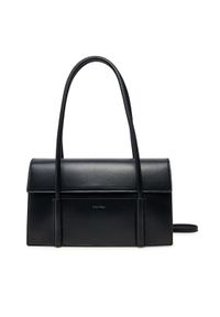 Calvin Klein Torebka Ck Linn Shoulder Bag K60K613111 Czarny. Kolor: czarny. Materiał: skórzane