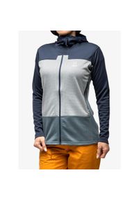 Haglöfs - Bluza rozpinana damska Haglofs ROC Flash Mid Hood. Kolor: szary, niebieski, wielokolorowy