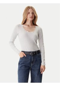 TOMMY HILFIGER - Tommy Hilfiger Bluzka UW0UW06071 Szary Slim Fit. Kolor: szary. Materiał: bawełna