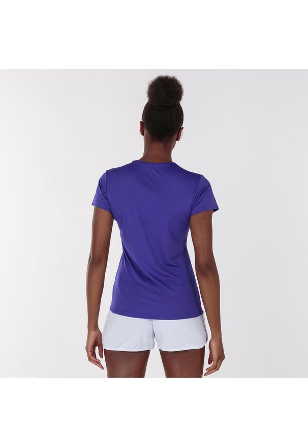 Koszulka do biegania damska Joma Combi z krótkim rękawem. Kolor: fioletowy. Długość rękawa: krótki rękaw. Długość: krótkie. Sport: piłka ręczna