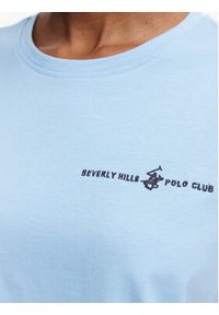 Beverly Hills Polo Club T-Shirt P-SS26W-TS085 Niebieski jasny Regular Fit. Typ kołnierza: polo. Kolor: niebieski. Materiał: bawełna #5