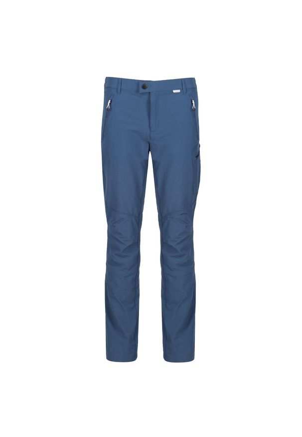 Regatta - Spodnie trekkingowe męskie Highton Winter ocieplane. Kolor: niebieski. Materiał: elastan, poliamid. Sezon: lato. Sport: turystyka piesza