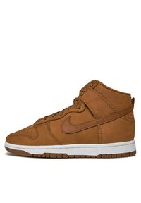 Nike Sneakersy Dunk High DX2044 200 Brązowy. Kolor: brązowy. Materiał: skóra, nubuk