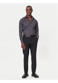 Calvin Klein Koszula LV019EU037 Szary Slim Fit. Kolor: szary. Materiał: bawełna #3