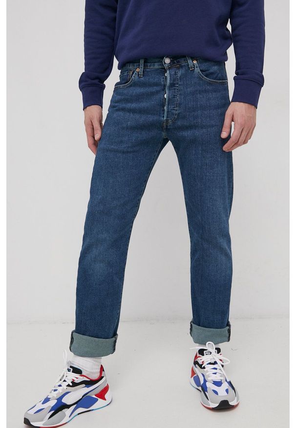 Levi's® - Levi's - Jeansy 501. Okazja: na spotkanie biznesowe. Kolor: niebieski. Styl: biznesowy