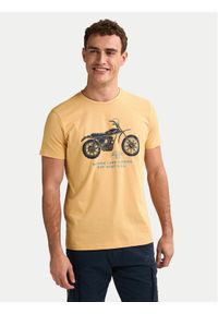 Petrol Industries T-Shirt M-1050-TSR707 Żółty Regular Fit. Kolor: żółty. Materiał: bawełna