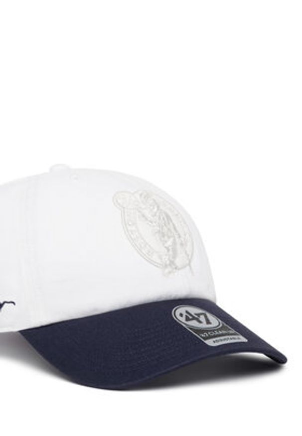 47 Brand Czapka z daszkiem Boston Celtics Tommy Hilfiger Courtside '47 Clean Up THCCU172GWL Biały. Kolor: biały. Materiał: bawełna, materiał