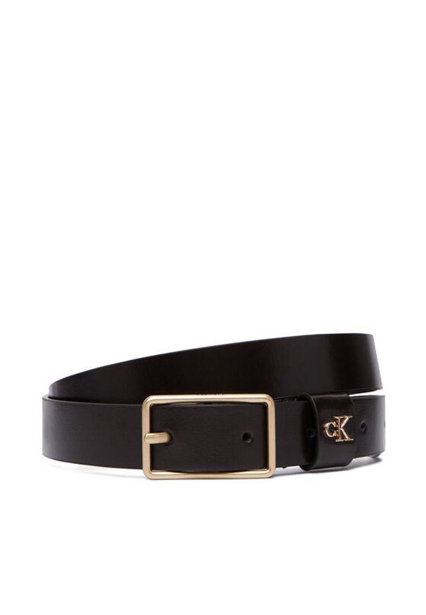 Calvin Klein Pasek Square Buckle Ck Loop 25Mm LV04F7050G Brązowy. Kolor: brązowy. Materiał: skóra