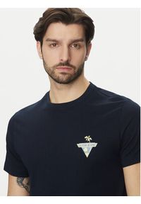 Guess Jeans T-Shirt M5GI55 K8FQ4 Granatowy Regular Fit. Kolor: niebieski. Materiał: bawełna