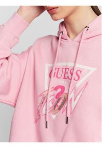 Guess Bluza Icon W3RQ03 KB683 Różowy Relaxed Fit. Kolor: różowy. Materiał: syntetyk #2