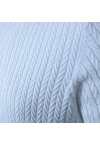 Lekki (Przejściowy) Sweter Męski z Bawełnianej Dzianiny - Pako Jeans - Błękitny. Okazja: na spotkanie biznesowe, do pracy. Kolor: niebieski. Materiał: bawełna. Styl: biznesowy, klasyczny #6