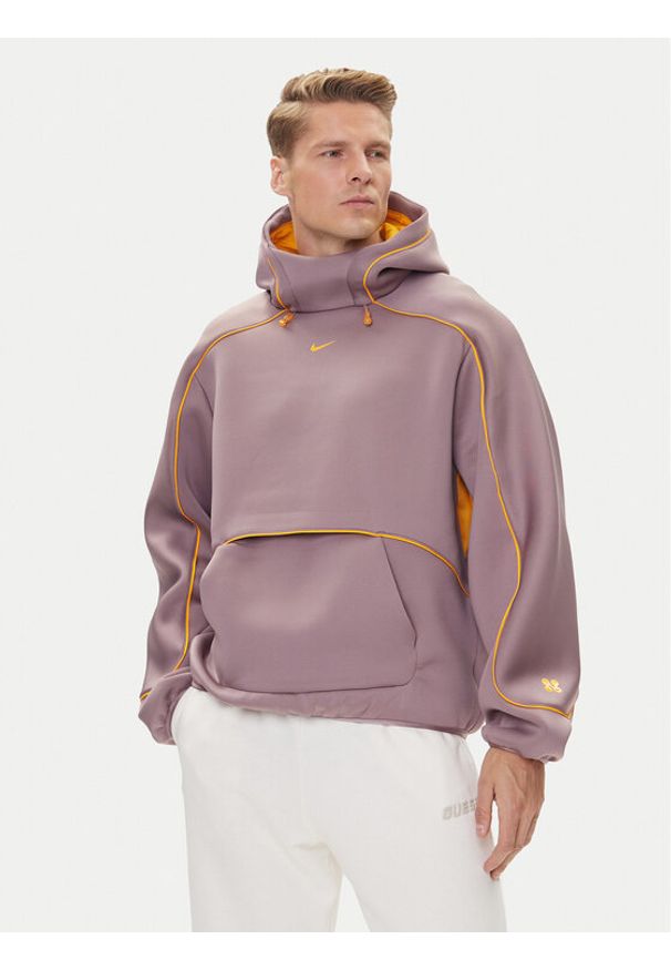 Nike Bluza HQ0465 Brązowy Oversize. Kolor: brązowy. Materiał: syntetyk
