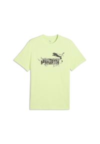 Puma - Męska koszulka Camo PUMA. Kolor: zielony. Wzór: nadruk. Sport: fitness #1