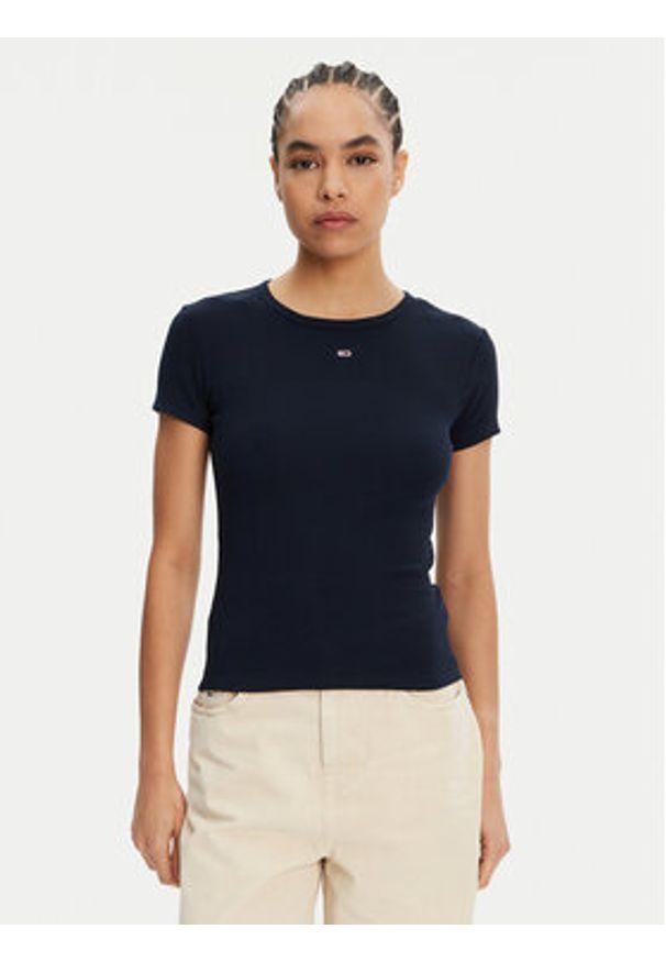 Tommy Jeans Komplet 2 t-shirtów DW0DW21430 Kolorowy Slim Fit. Materiał: bawełna. Wzór: kolorowy