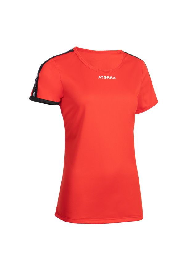 ATORKA - Koszulka do piłki ręcznej damska Atorka H100C. Kolor: czerwony. Materiał: materiał, poliester