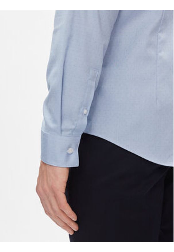 Calvin Klein Koszula K10K112305 Błękitny Slim Fit. Kolor: niebieski. Materiał: bawełna